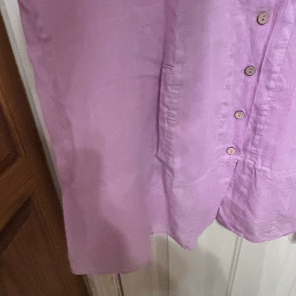 Soft Surroundings Purple Linen Tunic - Picture 3 of 9
